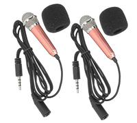 VICASKY 2pcs Mini Microphones with Noise Cancellation for Mobile Phone and Laptop Portable Vocal Mic for Singing Podcasting and Live Streaming