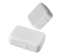 VICASKY 2pcs Mini Pill Organizer Box with Compartments Portable Daily Medicine Storage Case with Transparent Pill Holder for Travel Work Outdoor Use and Small Accessory Storage