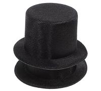 VICASKY 2pcs Mini Snowman Hats for Crafts Tiny Top Hats for Doll Decoration Sturdy Cloth Material for DIY Art Projects Miniature Dolls Fun Accessory for Crafting