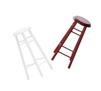 VICASKY 2PCS Miniature High Stool for Dollhouse Kitchen Pub Bar DIY Crafting Accessory for Miniature Lovers Stylish Furniture Ornament