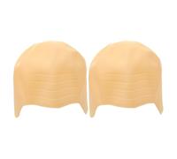 VICASKY 2pcs Monk's Headgear Bald Cap for Women and Men Cosplay Halloween Bald Head Wig Cap for Stage Performance and Adult