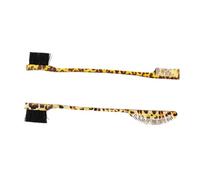 VICASKY 2pcs Multipurpose Eyebrow Brush Bristle Combs for Hair Brow Shaping Double-ended Makeup Tool Bristle Material Leopard Print Design