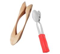 VICASKY 2pcs Music Spoon Instrument Harp Ukulele Musical Spoons Tradition Playing Spoons Instrument Shakers Hand Music Spoons Instruments Bulk Music Spoons Clapper Horn Beech