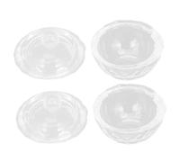 VICASKY 2pcs Nail Art Crystal Cups Acrylic Containers Lids for Manicures and Using As Nail Art Liquid Cups at Home Salon