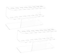 VICASKY 2pcs Nail Tool Storage Rack Acrylic Pen Holder Pen Stand Eyelash Tweezers Holder Organizer for Home Office Desk