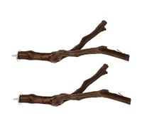 VICASKY 2pcs Natural Grapevine Wood Bird Perch Poles Parrot Climbing Stand Branches for Cage Chewing and Beak Grinding Safe Training Plaything for Parakeets and Caged Birds