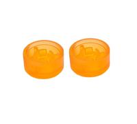 VICASKY 2pcs Orange Volume Knob Foot Toppers for Electric Guitar Effect Pedals Accessories for Bass Knobs Bright Candy Color Design Replacement for Old