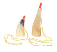 VICASKY 2Pcs Ox Horn Musical Sound Horns for Portable Cheering Props with Beautiful Tone and Reliable Craftsmanship for Games and Parties Random Color