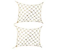 VICASKY 2pcs Parrot Climbing Net with Hooks for Small Birds and Pets Safe Natural Material Bird Swing for Cockatiels Parakeets African Grey Promotes Balance and Coordination