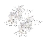VICASKY 2pcs Pearl Flower Hair Comb Wedding Bridal Hair Accessories for Bride Party Prom Women
