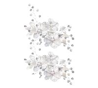 VICASKY 2pcs Pearl Flower Hair Comb Wedding Hair Accessories for Bride Bridesmaid Special Occasions