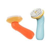 VICASKY 2pcs Pet Bath Brush with Comfortable Handle Soft Silicone Grooming and Massage Scrubber Comb for Dogs and Cats Suitable for Long and Short Hair Gentle Skin Cleaning for Home and