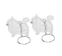 VICASKY 2pcs Pet Hair Memorial Keepsake Keychain Pet Hair Memorial Keepsake Keychain Portable Commemorative Dog Cherished Memories Stylish and Reliable