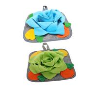 VICASKY 2pcs Pet Sniffing Mat Rabbit Enrichment Toys for Feeding Game Bird Sensory Pad Hamster Foraging Mat Fun Pet Toys