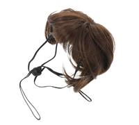 VICASKY 2pcs Pet Wigs for Dogs and Cats, Light Brown Bob Cut with Bangs, Party Costume Hairpieces for Pet Dress Up, Photo Shoot and Cosplay Accessories