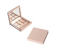 VICASKY 2pcs Pink Empty Eyeshadow Palette Mirror Square Plastic Eyeshadow Box for Women and Girls 6-grid Design for Diy Makeup