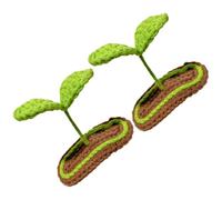 VICASKY 2pcs Plant Sprout Hair Clips for Teens Secure Design Prevents Falling off Adorable Woolen Knitting Clips for Young Girls Occasions