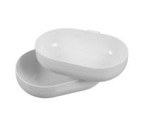VICASKY 2Pcs Plastic Bird Bath Bowls for Birds Easy Installation Birdbath Replacement for Bird Cages Gardens User Friendly Clean Convenient Bathing