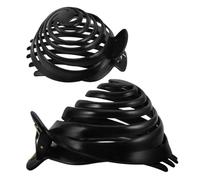 VICASKY 2pcs Plastic Bun Maker Clips for Hair, round Mushroom Hair Claw Holders with Secure Grip for Creating Elegant and Fluffy Natural Hairstyles, for Daily Use and Special Occasions