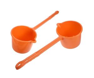 VICASKY 2pcs Plastic Water Ladle Japanese Bath Ladle Long Handle Pp Material Stylish Unique Design Protects Hair and Skin Gentle Cleaning for Shower Room and Home Use