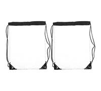 VICASKY 2Pcs Portable Drawstring Bags Made of PVC with High Transparency and Stylish Design, Waterproof Toiletry Pouches to Reduce Shoulder Burden for Travel and Hiking