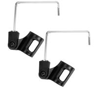 VICASKY 2pcs Portable Microphone Stand Clip Holder for Saxophone, Easy to Install Abs and Iron Material, round Metal Rod with 3.8mm Clip Hole, for Practice and Stage Performances