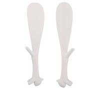 VICASKY 2pcs Portable Plastic Shoe Horn for Pregnant Women and Elderly with Long Handle, Cartoon Squirrel Shape Design, Lightweight Travel Shoe Lifter in White