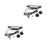 VICASKY 2pcs Pre-electric Soundhole Pickup for Guitar Volume Tone Control Knob Magnetic Pickup for Electric Guitar Instruments String