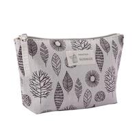 VICASKY 2pcs Printed Canvas Makeup Bags Portable Cosmetic Organizer Pouches Multi-Function Toiletry Holders for Travel Gym Business Trip with Wish Tree and Leaf Designs