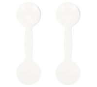 VICASKY 2pcs Professional Eye Occluder Eye-Shielding Plate Handheld Ergonomic Handle for Optometrists, White Polypropylene Portable Eye Patch Test Tool Suitable for School and Examination