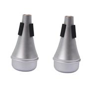 VICASKY 2pcs Professional Silver Trumpet Cup Mute Lightweight Silencer for Jazz Practice Compatible Trumpets for Playing Without Disturbing Others