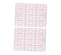 VICASKY 2pcs Rabbit Foot Mat Pink Plastic Pads with Fixed Tabs for Cages Easy to Clean Gridded Design for Rabbits Guinea Pigs and Pets