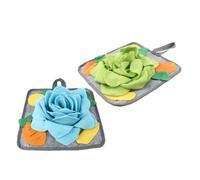 VICASKY 2pcs Rabbit Snuffle Mats Slow Feeding Pet Toy for Bunny Intelligence Training Polar Fleece Material for Stress Relief and Foraging Fun