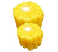 VICASKY 2pcs Realistic Artificial Corn Slice Model PVC Simulation Vegetable Decor for Home Restaurant Party Educational Use Photo Props Bright Color Fake Corn Display