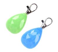 VICASKY 2pcs Rechargeable LED Pet Dog Light Pendant Safety Night Recognizing Warning Pendant for Dog Collar Blue and Green Hanging Keychain Lights for Night Walks