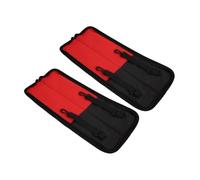 VICASKY 2pcs Red Oxford Cloth Drumstick Storage Bag Lightweight Holder Case for Professional Drummers Casual Jams and Home Practice Sessions