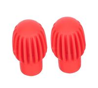 VICASKY 2pcs Red Silicone Drumstick Mute Covers Portable Drum Stick Protective Covers to Reduce Damage for Practice Anytime and Anywhere Silent Drumstick for Home Use