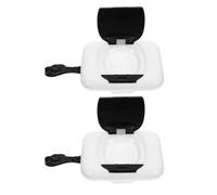 VICASKY 2pcs Refillable Wipes Dispenser Case with Wide Opening Design and Silicone Seal, Portable Travel Wet Wipes Storage Box that Can be Hung on Tables or Diaper Bags for Convenient