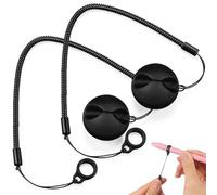 VICASKY 2pcs Retractable Pen Lanyard with Elastic Pen Leash High Elasticity Strap and Antislip Ring for Back to School Meetings and Schools