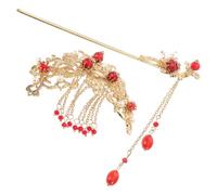 VICASKY 2Pcs Retro Hairpins Chinese Style Pearl Hair Clips with Tassels Vintage Hair Sticks for Women for Weddings Parties Cosplay and Daily Wear