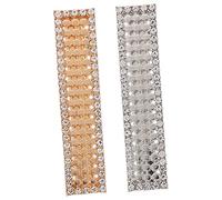 VICASKY 2pcs Rhinestone Hairpins Decorative Hair Clips for Women Geometric Hollow Dot Design Silver and Gold Hair Jewelry Durable Barrettes for Parties and Daily Use