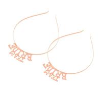 VICASKY 2Pcs Rose Gold Bride Hairband Elegant Wedding Headpiece for Women and Versatile Bridal Hair Accessory Suitable for All Hair Types Stylish Ornament for Romantic Hairstyles