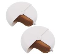 VICASKY 2pcs Rotating Foundation Brush Cap Makeup Brush for Liquid Foundation Everyday Home Use Soft Flat Top