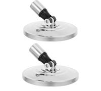 VICASKY 2pcs Rotating Mop Base Replacement Head for Tile Floor Cleaning, Stainless Steel and Plastic Construction, Suitable for 22cm Diameter Poles, Efficient Cleaning with Enhanced