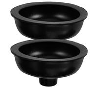 VICASKY 2pcs Rubber Plunger Replacements Rubber Force Cup Black Easy to Use Easy to Clean Replacement for Home Toilet Plunger Suitable for Bathrooms and Areas Where May Become Clogged