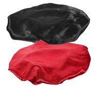 VICASKY 2pcs Satin Shower Caps for Women Elastic Wide Brim Sleeping Hat Travel Bath Cap for Hair Comfortable and Stylish Design