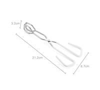 VICASKY 2pcs Scald Food Clamp for BBQ and Kitchen Non Slip Bread and Grill Tongs with Ergonomic Handles Multi Purpose Clips for Indoor Cooking and Outdoor Barbecue Black and White