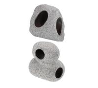 VICASKY 2pcs Shrimp Breeding Cave Landscaping Aquarium Cave Decorative Aquarium Fish for Small for Shrimp Hideout Hideout Shelter Grey