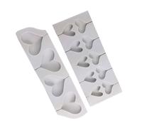 VICASKY 2pcs Silicone Heart Shaped Lollipop Molds for DIY Candy and Chocolate Making Large Cavity Small Cavity Flexible Cake Molds Reusable Baking Trays for Homemade Treats