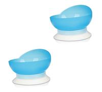 VICASKY 2pcs Silicone Suction Cup Bowl for Elderly and Disabled Lightweight Durable Non Slip Assistive Dining Bowl with Detachable Base for Seniors Self Feeding and Hand Tremor Training